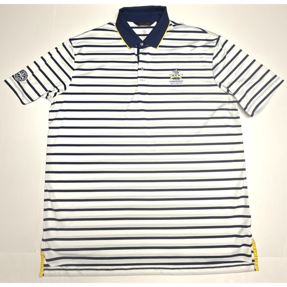 Polo Golf Ralph Lauren Shirt Mens 2XLT 2018 PGA Championship Bellerive Striped